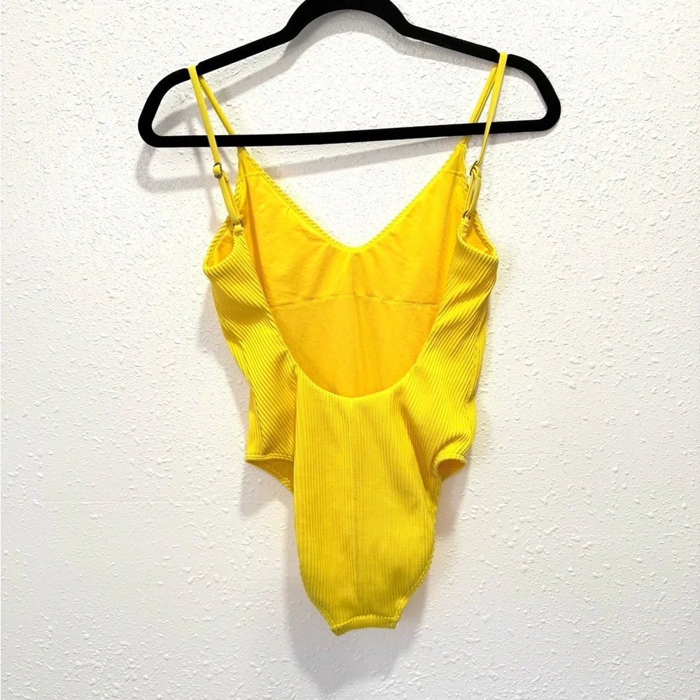 Hollister Sunshine ribbed one-piece‎ Yellow Swimwear XS